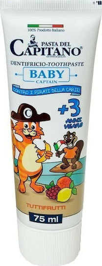 Pasta del Capitano Baby Kinderzahnpasta Für 3+ Jahre Mit Geschmack Tutti Frutti 75ml