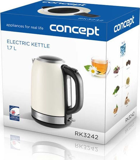 Concept RK3242 Βραστήρας 1.7lt 2200W Μπεζ