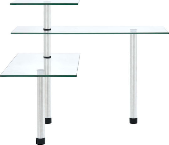 vidaXL Επιτραπέζια Βάση Μεταλλική 36x18x36εκ. Ασημί