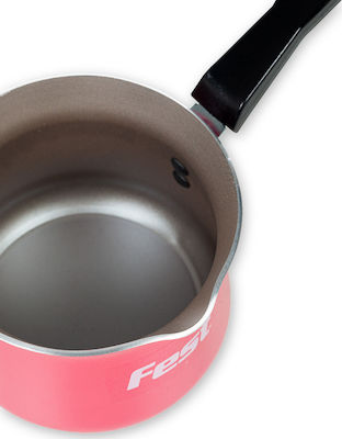 Fest Coffee Pot made of Aluminum Νο7 in Pink Color Non-Stick