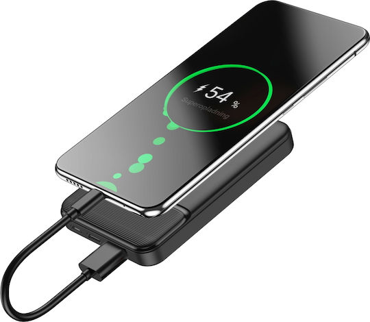 Maxlife MXPB-01 Power Bank 5000mAh με 2 Θύρες USB-A και Θύρα USB-C Μαύρο