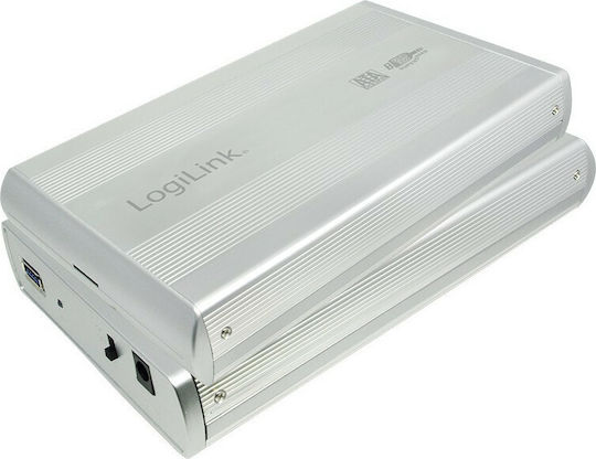 LogiLink Case for Hard Drive 3.5" SATA III with Connection USB 3.0 White