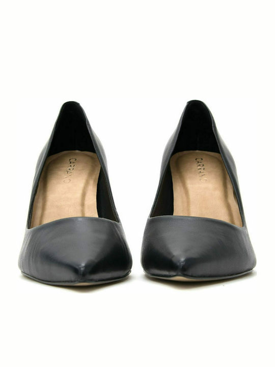 Carrano Leder Pumps mit Stiletto-Absatz Schwarz