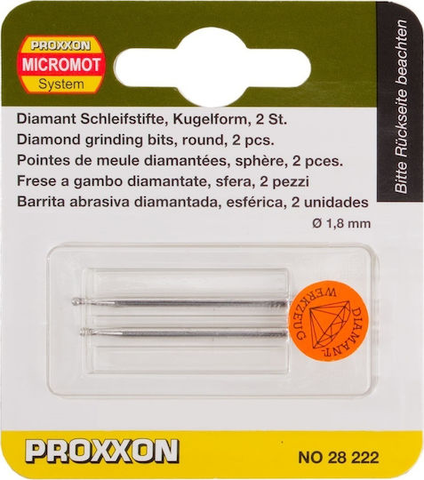 Proxxon Set Diamond Engraving Bits 1.8mm Cutting Tool Set Cobalt for Glass \ Plastic 2pcs