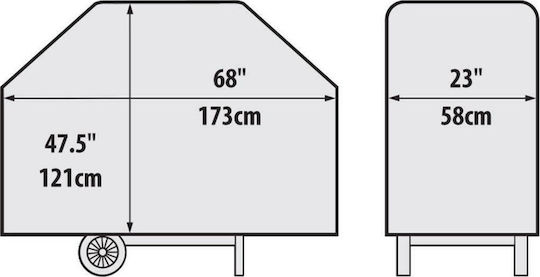 Broil King Grill Cover Black from Polyester 163cmx58cmx116cmcm