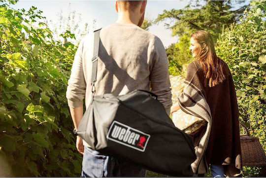 Weber Premium Κάλυμμα Ψησταριάς Μαύρο Συμβατό με το Go-Anywhere από Πολυεστέρα 28.5x51.5