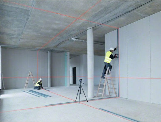 Bosch GLL 3-80 C Professional Self-leveling Linear Laser Level Red Beam 12V with Working Range 30m