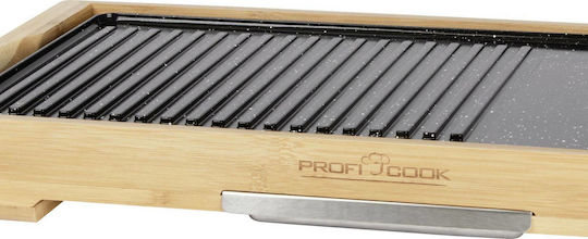 Profi Cook PC-TYG 1143 Teppanyaki Grillplatte mit einstellbarem Thermostat 2200W und Keramikbeschichtung 51x25cm