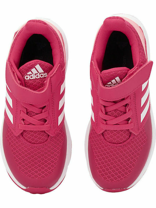 Fortafaito El K Kids Sports Shoes Running with Hoop & Loop Closure Fuchsia