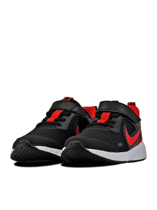 Revolution Revolution 5 Kids Sports Shoes Running with Hoop & Loop Closure Black / University Red / White
