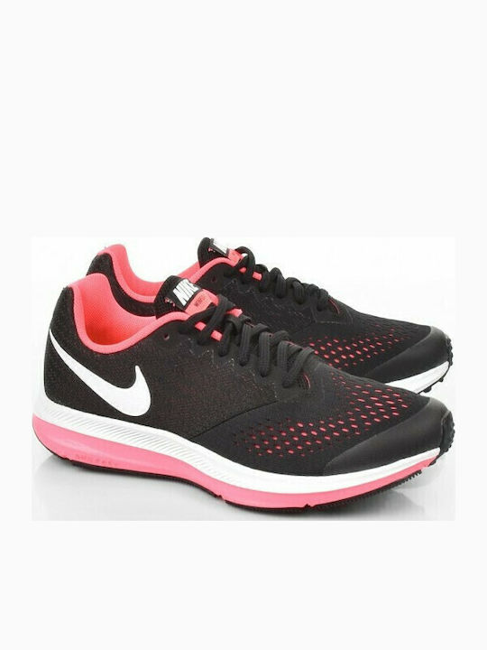 Winflo 4 GS Αθλητικά Παιδικά Παπούτσια Running με Κορδόνια Μαύρα