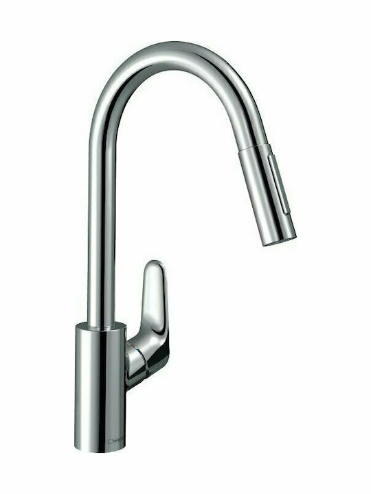 Hansgrohe Focus 240 Küchenarmaturen mit herausziehbarer Brause Silber Hansgrohe Focus 240 Küchenarmaturen mit herausziehbarer Brause Silber