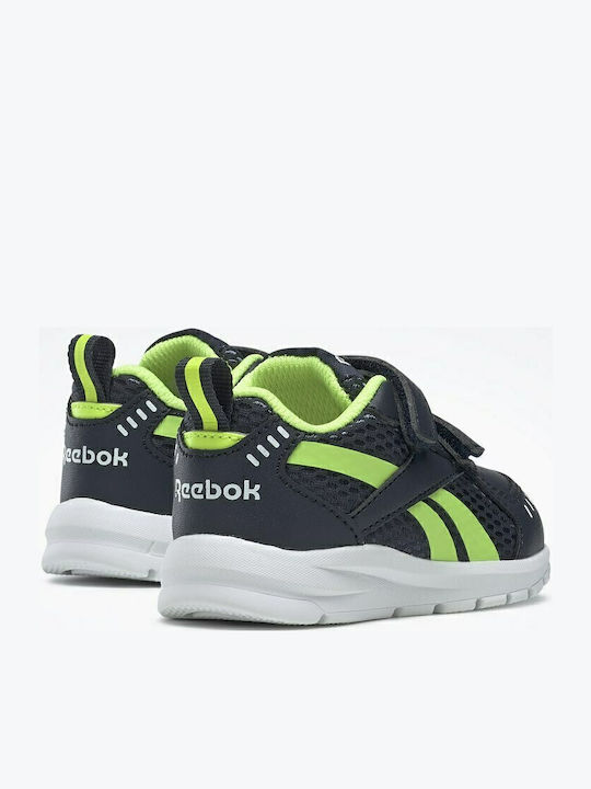 XT Sprinter Shoes Kids Sports Shoes Running with Hoop & Loop Closure Collegiate Navy / Solar Yellow / White