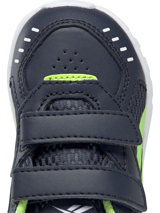 XT Sprinter Shoes Kids Sports Shoes Running with Hoop & Loop Closure Collegiate Navy / Solar Yellow / White