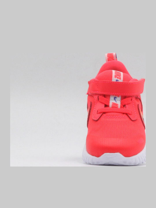 Revolution Revolution 5 TDV Kids Sports Shoes Running with Hoop & Loop Closure Laser Crimson / Opti Yellow / Laser Orange / Dark Smoke Grey