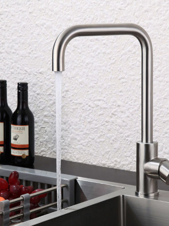 Interflex Duna Kitchen Counter Silver Faucet