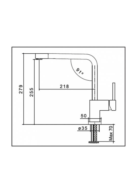 Karag Kitchen Faucet Counter Silver