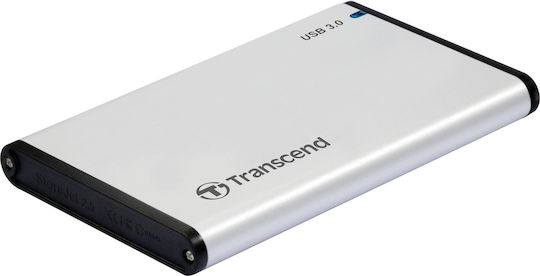 Transcend StoreJet 25S3 Твърд диск кутия 2.5" SATA III с връзка USB 3.0 в Сребрист цвят