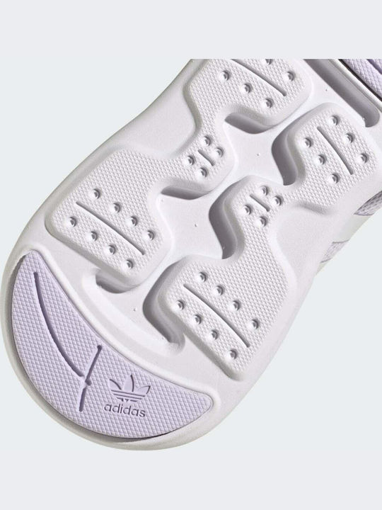 ZX 2K Flux J Αθλητικά Παιδικά Παπούτσια Running με Κορδόνια Purple Tint / Cloud White / Joy Purple