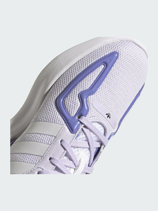 ZX 2K Flux J Αθλητικά Παιδικά Παπούτσια Running με Κορδόνια Purple Tint / Cloud White / Joy Purple