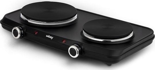 Wëasy Weasy PLW225 Countertop Burner Emaille Double Schwarz