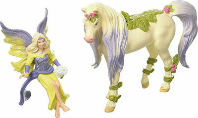 Schleich-S Παιχνίδι Μινιατούρα Bayala Fairy Sera with Blossom Unicorn για 5-12 Ετών