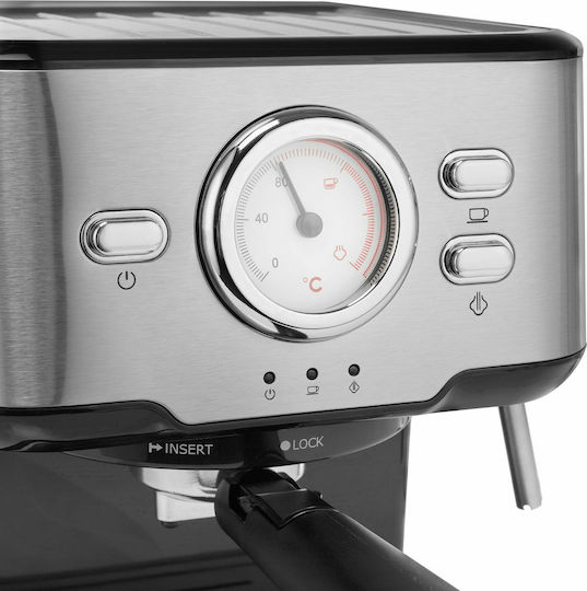 Princess 249412 Automatic Espresso Machine 1100W Pressure 20bar Gray