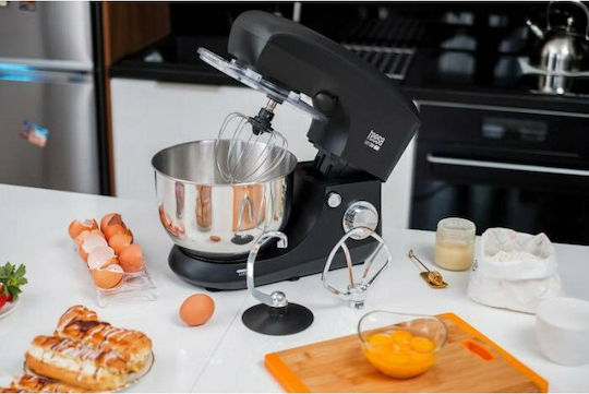 Teesa Küchenmaschine 1400W mit Rostfreiem Schüssel 5,5lt Schwarze