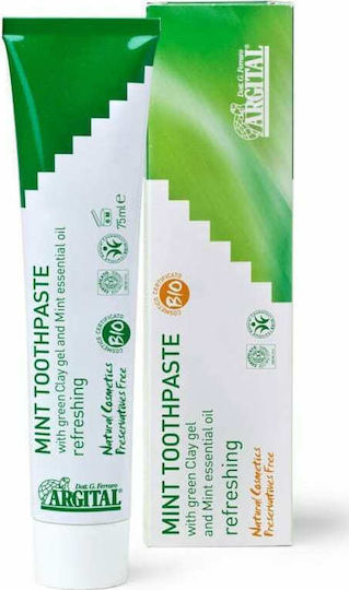Argital Toothpaste Mint Οδοντόκρεμα Χωρίς Φθόριο 75ml