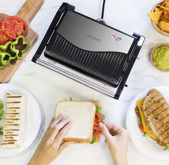 Cecotec Rock’Ngrill 750 Full Open Τοστιέρα Γκριλιέρα 750W Μαύρη