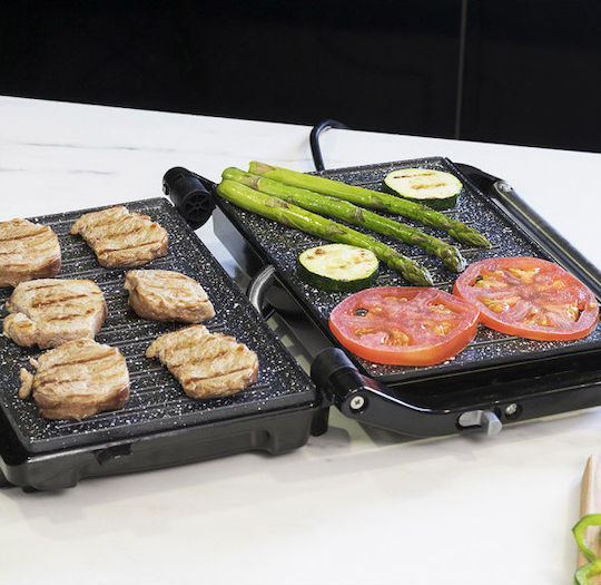 Cecotec Rock’Ngrill 750 Full Open Τοστιέρα Γκριλιέρα 750W Μαύρη