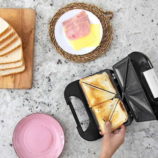 Cecotec Rock'n Toast Fifty-Fifty Sandwichmaker für for 2 Sandwiches Sandwiches 750W Inox