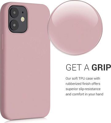 KWmobile Soft Flexible Rubber Silicone Back Cover Pink (iPhone 12 mini)