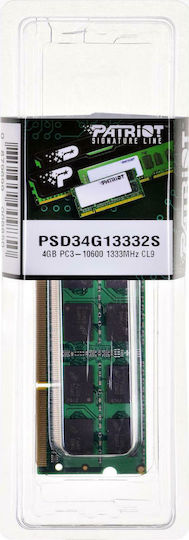 Patriot Signature 4GB DDR3 RAM mit Geschwindigkeit 1333 für Laptop