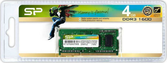 Silicon Power DDR3 με Module 1x4GB και Ταχύτητα 1600 για Laptop