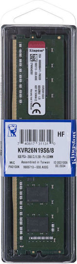 Kingston ValueRAM DDR4 με Module 1x8GB και Ταχύτητα 2666 για Desktop