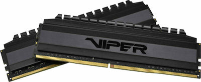 Patriot Viper 4 Blackout 16GB DDR4 RAM με 2 Modules (2x8GB) και Ταχύτητα 3000 για Desktop