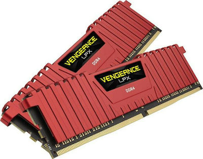 Corsair Vengeance LPX 16GB DDR4 RAM με 2 Modules (2x8GB) και Ταχύτητα 2666 για Desktop