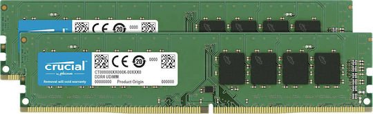 Crucial DDR4 16GB RAM με 2x8GB Modules και Ταχύτητα 3200 για Desktop