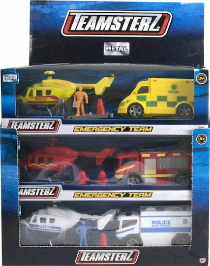 AS Teamsterz Immediate Response Set with Helicopter for 3+ years+ Years (Various Designs) 2pcs