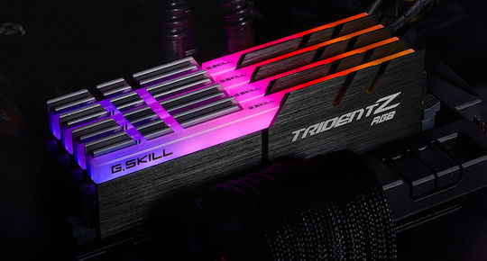 G.Skill Trident Z RGB DDR4 32GB RAM με 4x8GB Modules και Ταχύτητα 4000 για Desktop