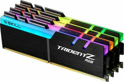 G.Skill Trident Z RGB 32GB DDR4 RAM με 4 Modules (4x8GB) και Ταχύτητα 3200 για Desktop
