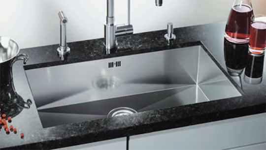 Blanco Zerox 700-U InFino Υποκαθήμενος Νεροχύτης Inox Σατινέ Μ74xΠ44cm Ασημί