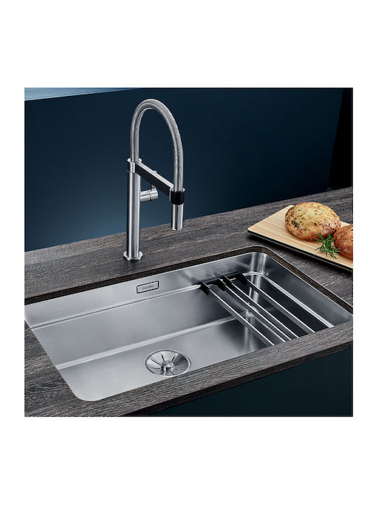 Blanco Etagon 700-U 524270 Drop-In Sink Inox Satin W73xD46cm Silver