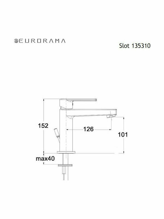 Eurorama Slot Миксер Смесител за мивка Chrome