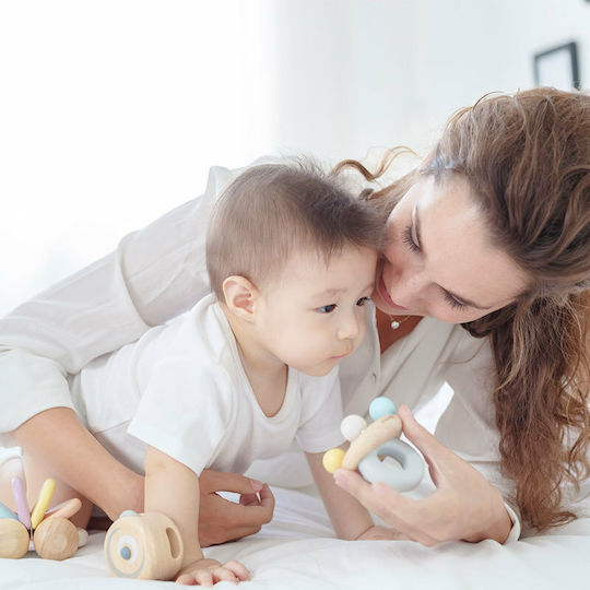 Plan Toys Entlang schieben Baby-Auto aus Holz für 0++ Monate