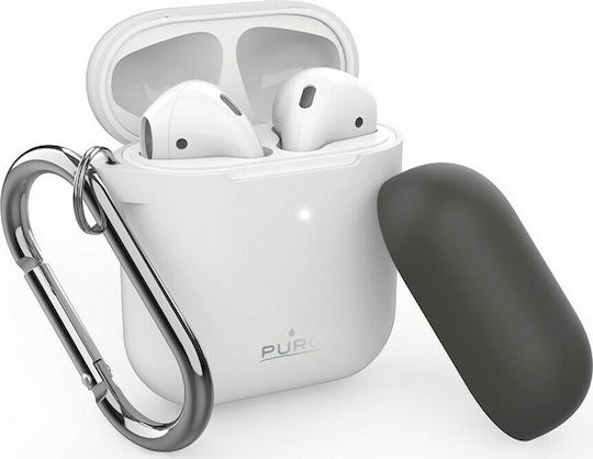 Puro Case Silicone in White color for Apple AirPods 1 / AirPods 2