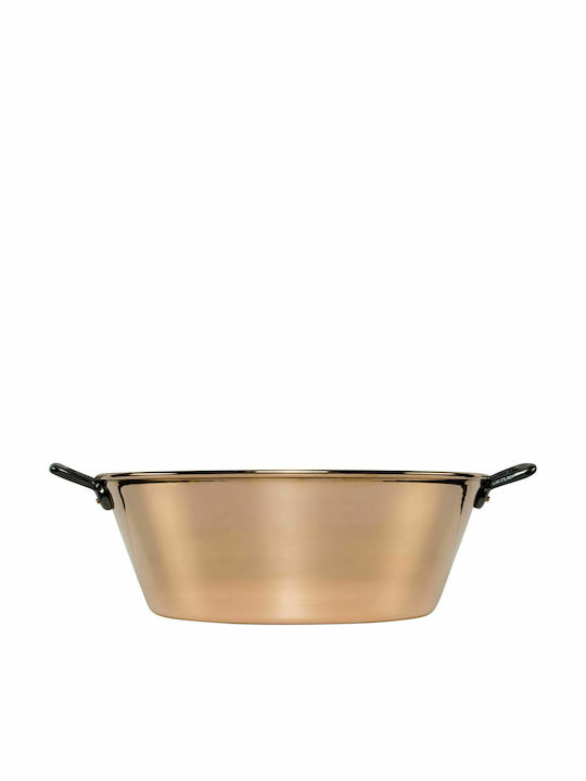 De Buyer Incuivre Jam Pot Copper Smooth Deep Stainless Steel Pot 9lt / 38cm