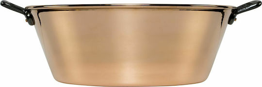 De Buyer Incuivre Jam Pot Copper Smooth Tiefer Edelstahl-Topf 9Es / 38cm