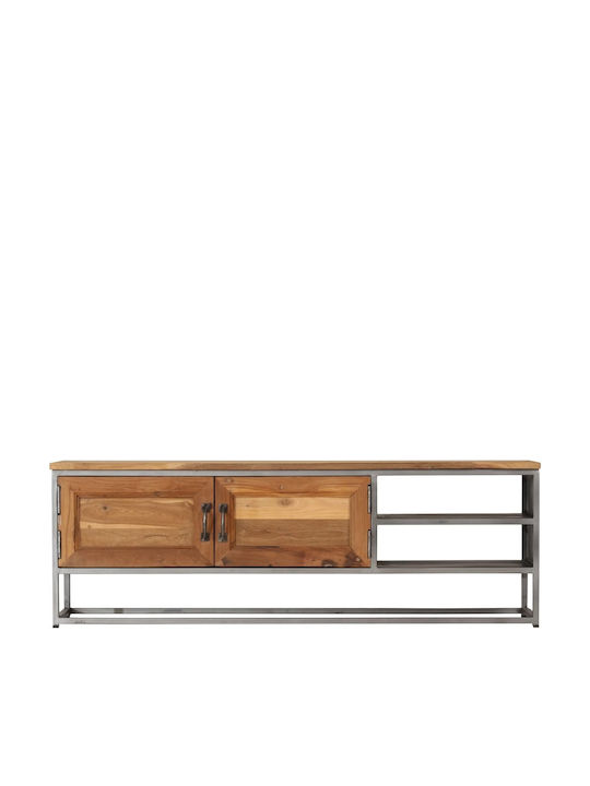 Stand TV Din Metal Și Lemn Masiv Maro L120xA30xÎ40cm